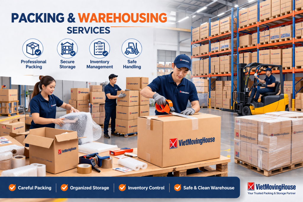 Dịch vụ đóng gói và lưu kho hàng hóa