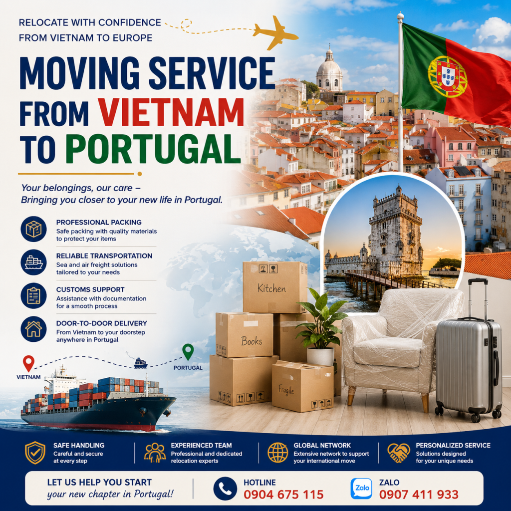 Moving Service from Vietnam to Portugal